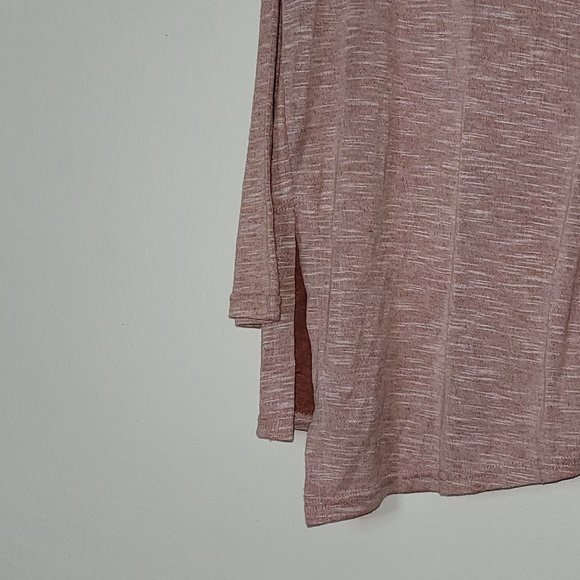 Very J Tunic Oversized Women's Medium Cowl Neck Pink Rust Women's Lagenlook - Picture 3 of 13